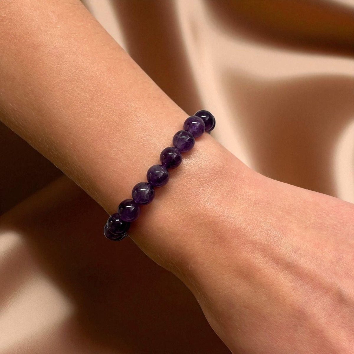 Bracelet Améthyste - Pierre porte - bonheur