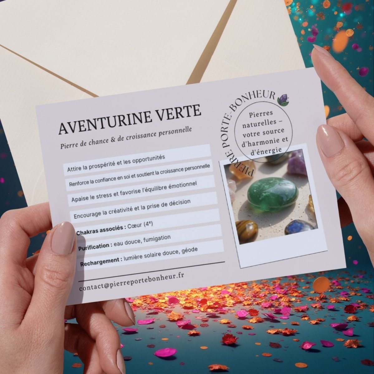 Bracelet Aventurine Verte - Chance & Croissance - Pierre porte - bonheur