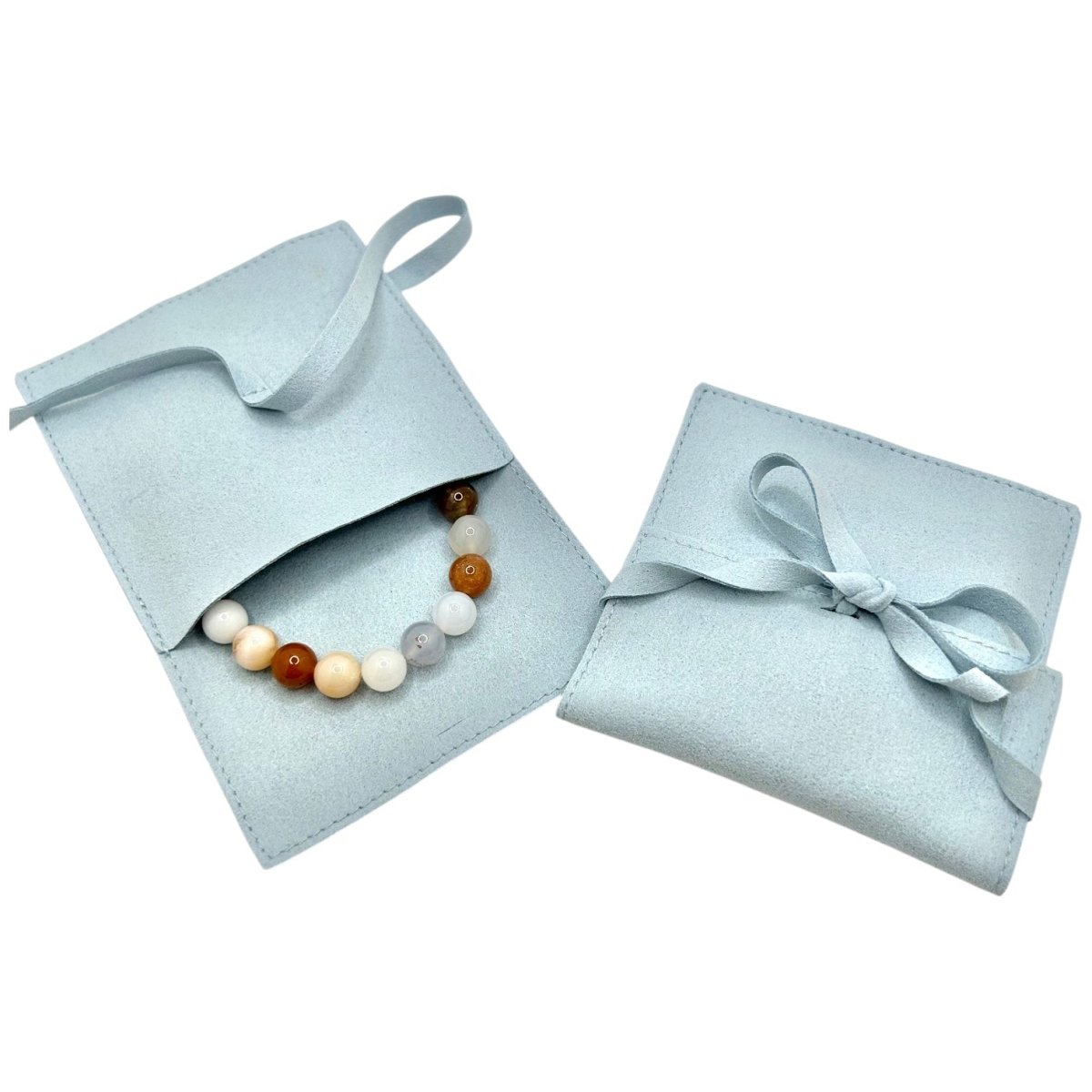 Bracelet Calcédoine - Pierre porte - bonheur