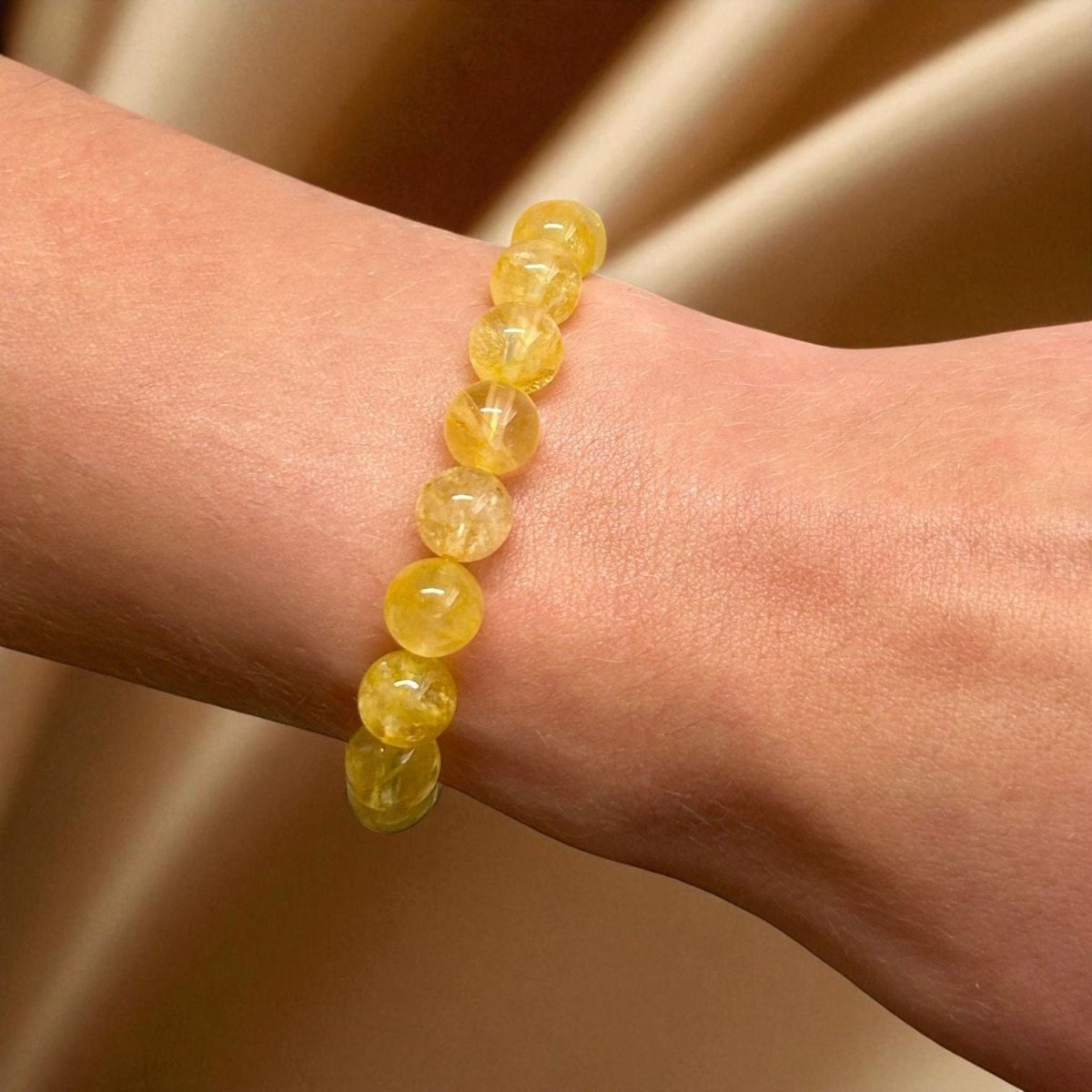 Bracelet Citrine - Pierre porte - bonheur