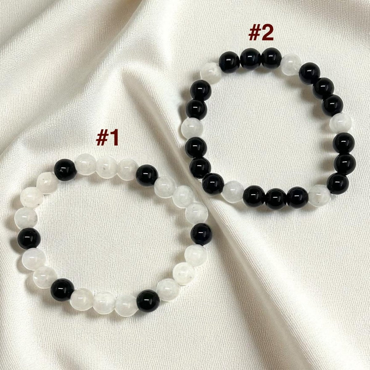 Bracelet Couple Éclipse Duo x2 - Pierre porte - bonheur