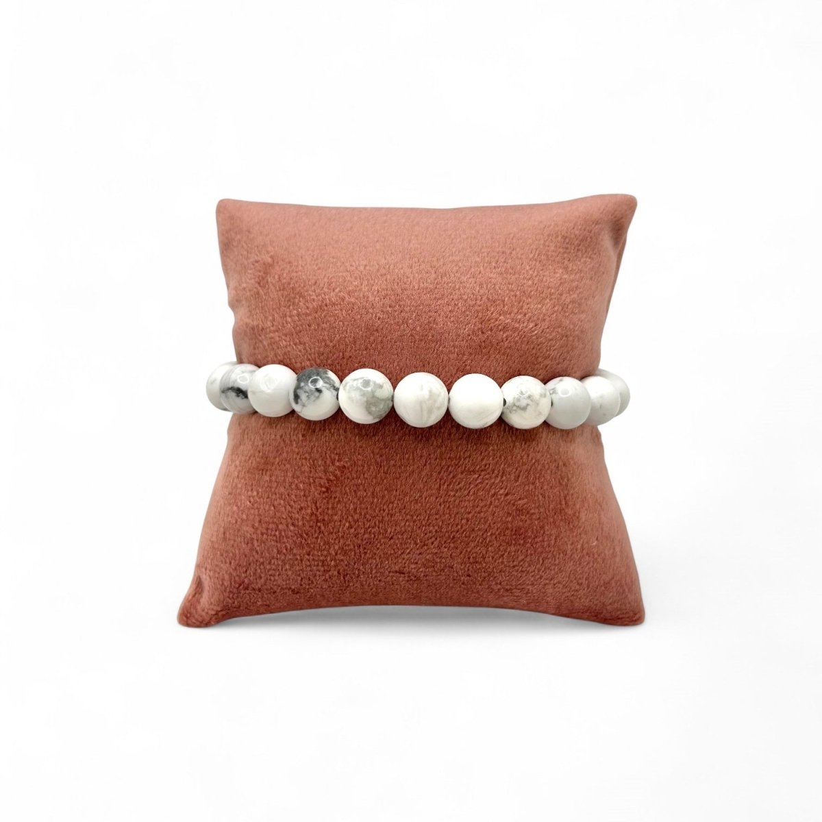 Bracelet Howlite - Pierre porte - bonheur