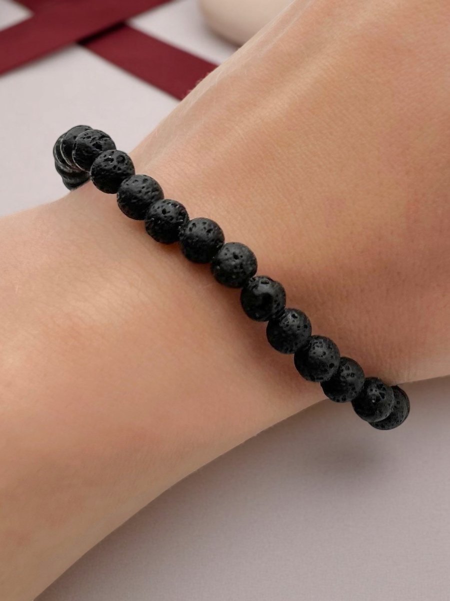 Bracelet Lave - Pierre porte - bonheur