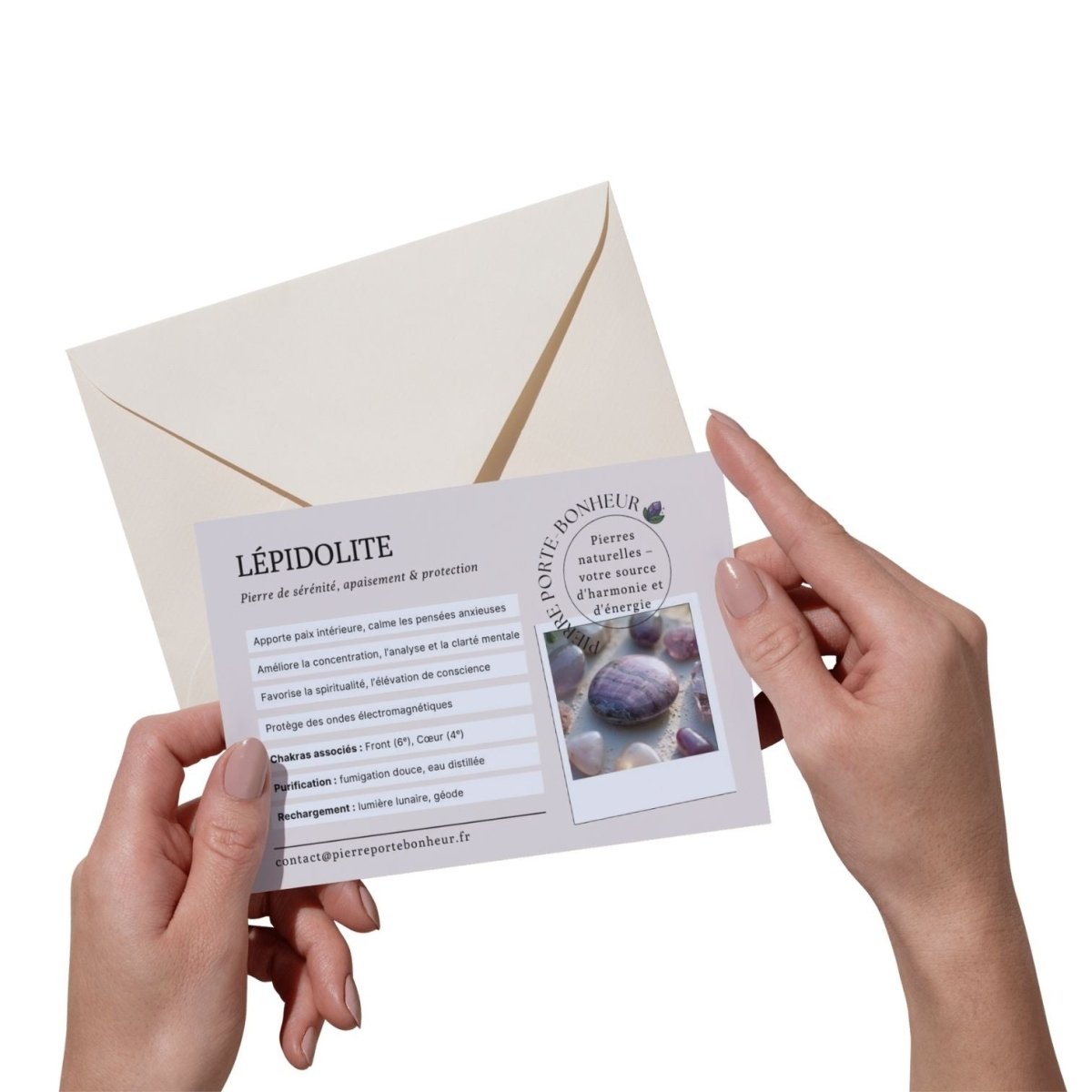 Bracelet Lépidolite - Pierre porte - bonheur