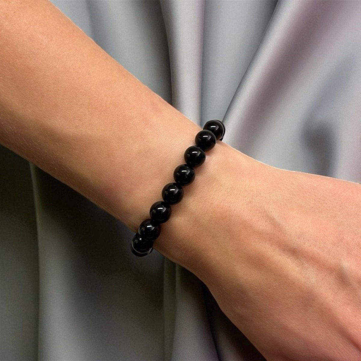 Bracelet Obsidienne - Pierre porte - bonheur