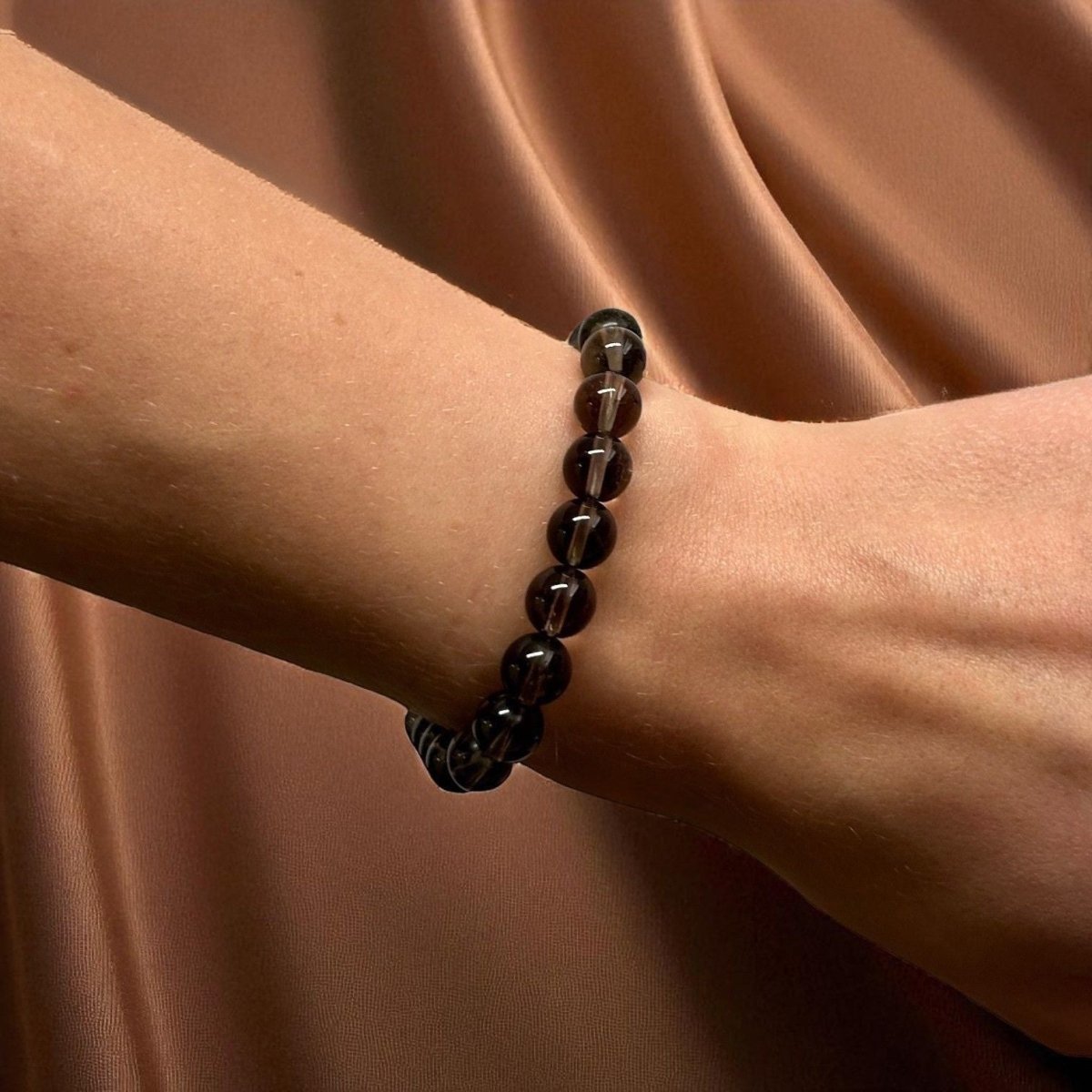Bracelet Quartz Fumé - Pierre porte - bonheur