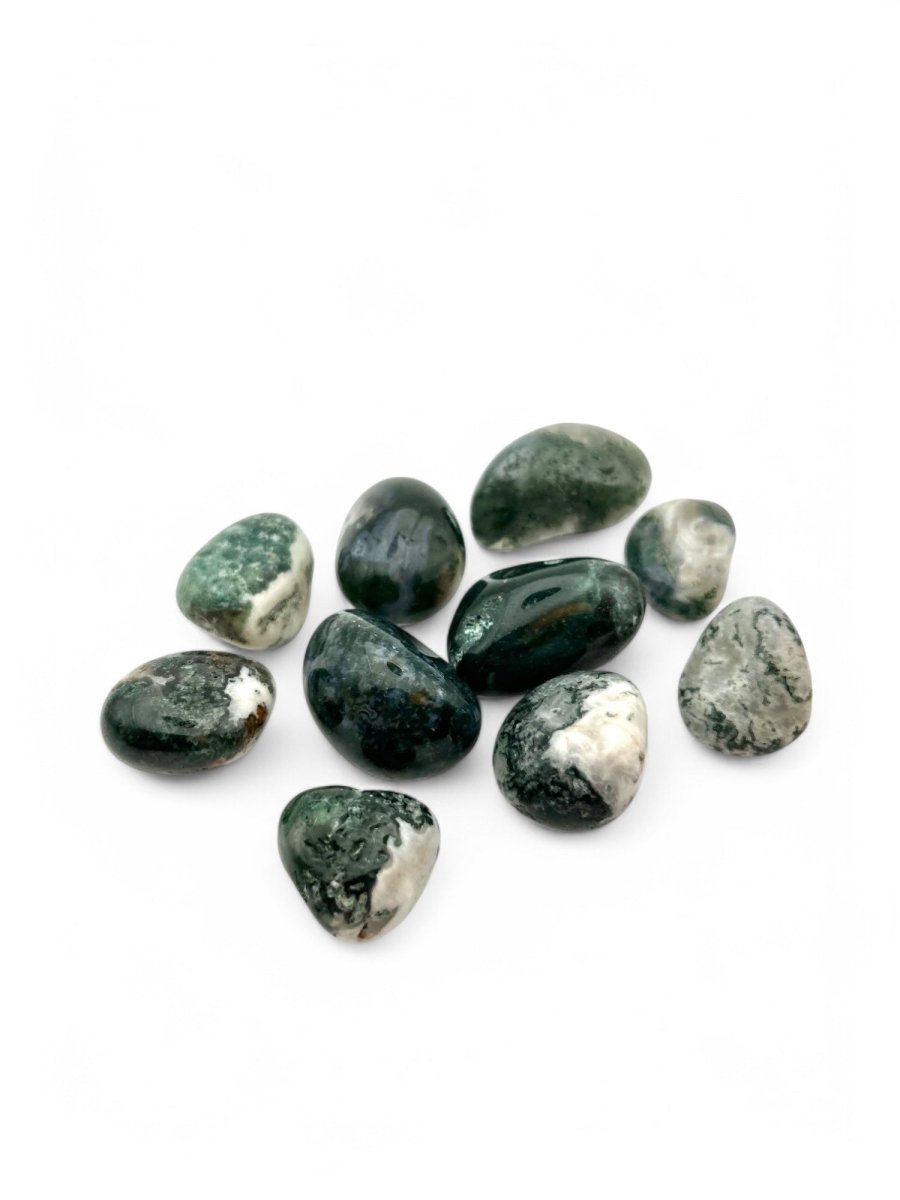 Pierre roulée Agate Mousse - Pierre porte - bonheur