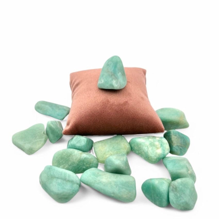 Pierre roulée Amazonite - Pierre porte - bonheur
