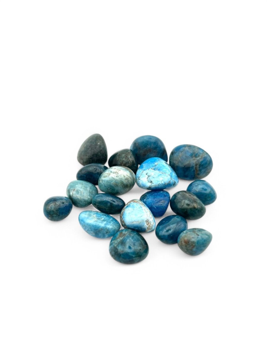 Pierre roulée Apatite Bleue - Pierre porte - bonheur
