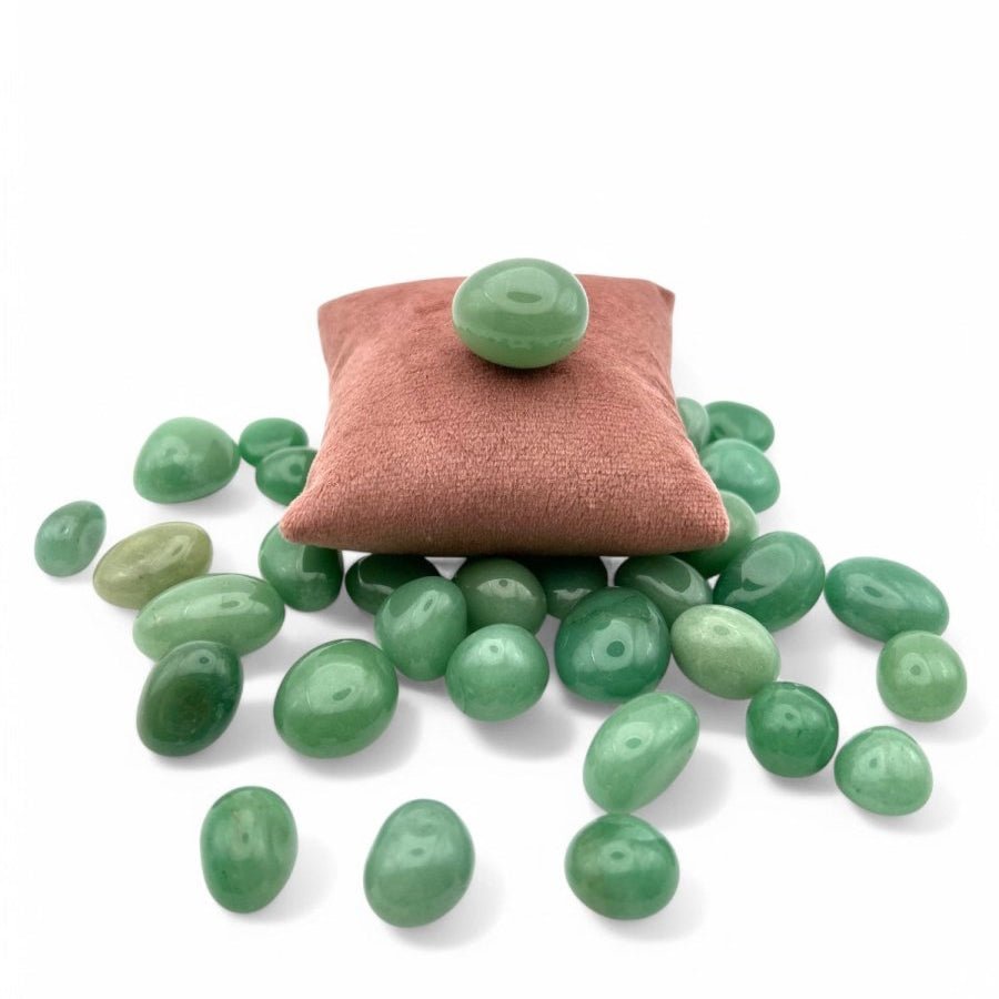 Pierre roulée Aventurine Verte - Pierre porte - bonheur