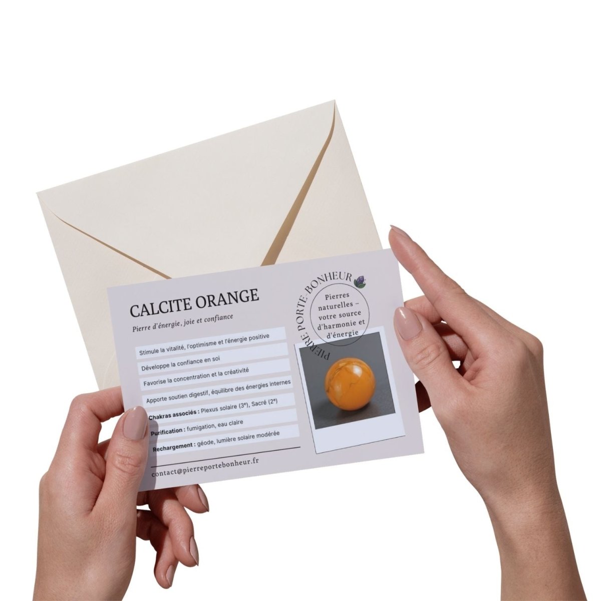 Pierre roulée Calcite - Pierre porte - bonheur