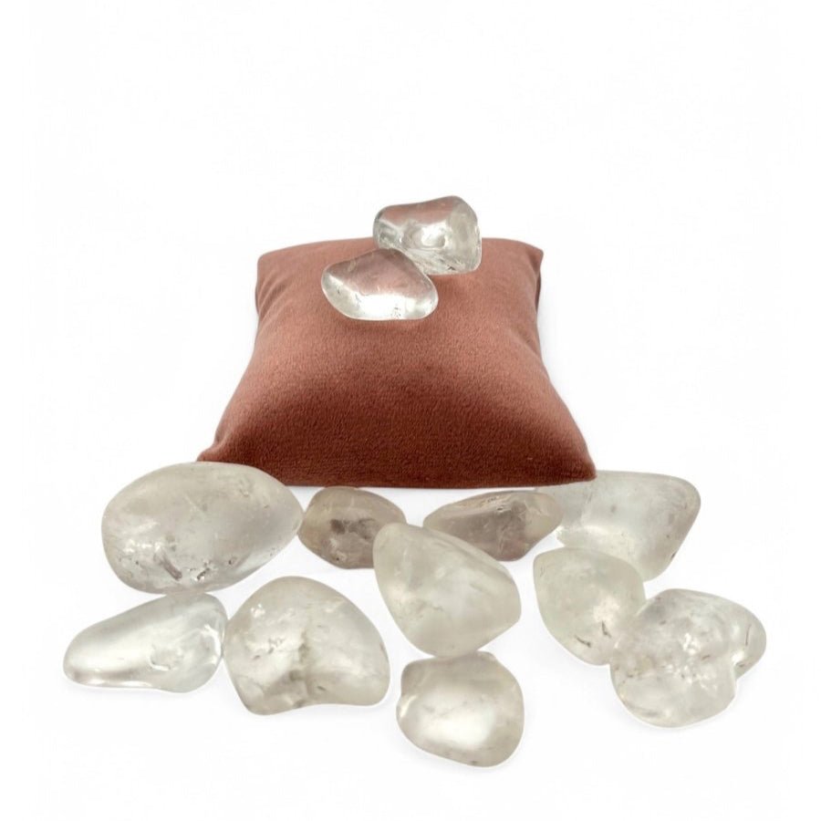 Pierre roulée Cristal de Quartz - Pierre porte - bonheur