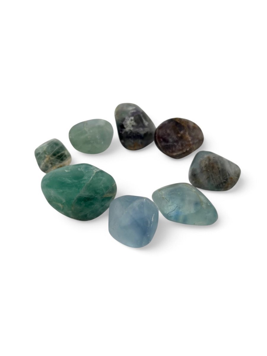 Pierre roulée Fluorite - Pierre porte - bonheur
