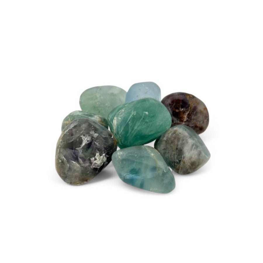 Pierre roulée Fluorite - Pierre porte - bonheur