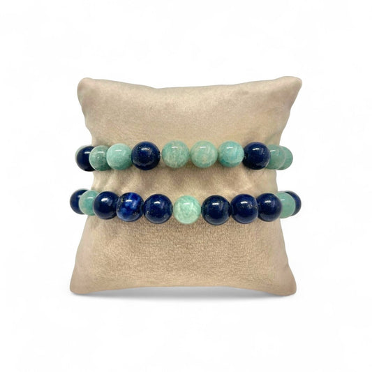 Bracelet Amitié Confiance Duo x2 - Pierre porte - bonheur