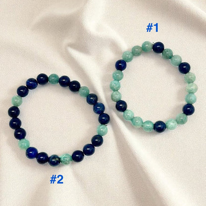 Bracelet Amitié Confiance Duo x2 - Pierre porte - bonheur