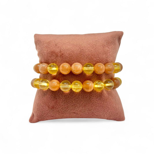 Bracelet Amitié Joie Duo x2 - Pierre porte - bonheur
