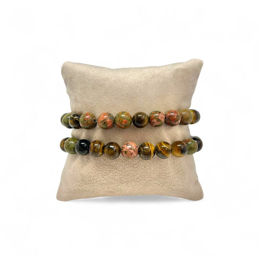 Bracelet Couple Croissance Duo x2 - Pierre porte - bonheur