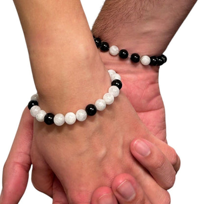 Bracelet Couple Éclipse Duo x2 - Pierre porte - bonheur