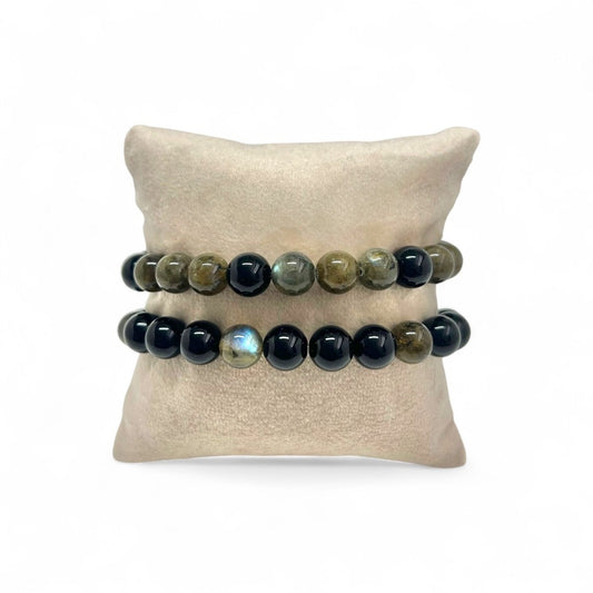 Bracelet Couple Protection Duo x2 - Pierre porte - bonheur