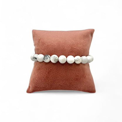 Bracelet Howlite - Pierre porte - bonheur