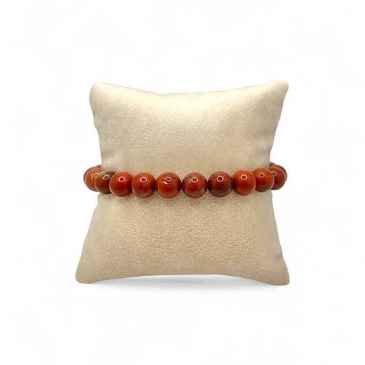 Bracelet Jaspe Rouge - Pierre porte - bonheur