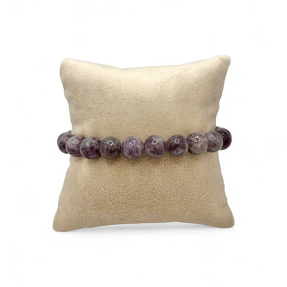 Bracelet Lépidolite - Pierre porte - bonheur