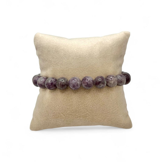 Bracelet Lépidolite - Pierre porte - bonheur