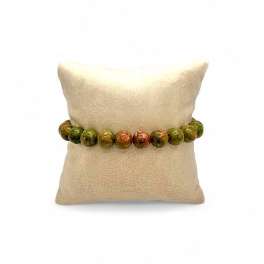 Bracelet Unakite - Pierre porte - bonheur
