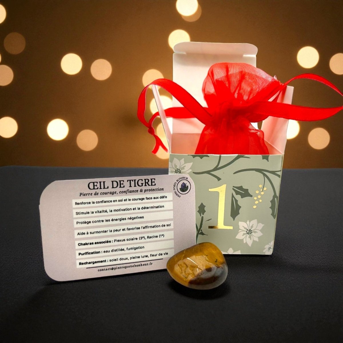 Calendrier Avent Bijoux & Pierres Naturelles – Vertus Énergétiques - Pierre porte - bonheur