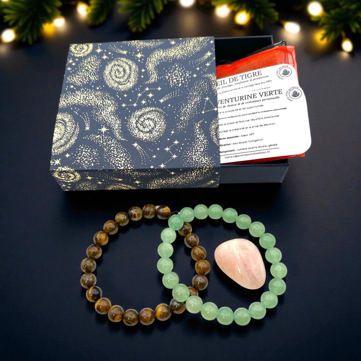 Coffret Cadeau – Chance, Courage, Amour - Pierre porte - bonheur