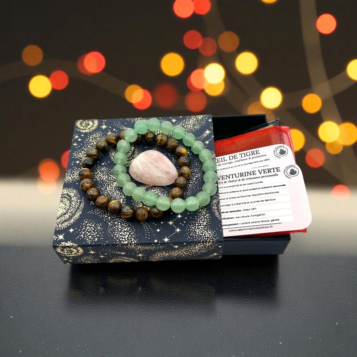 Coffret Cadeau – Chance, Courage, Amour - Pierre porte - bonheur