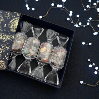 Coffret Cadeau - Décorations en Pierres Naturelles - Pierre porte - bonheur