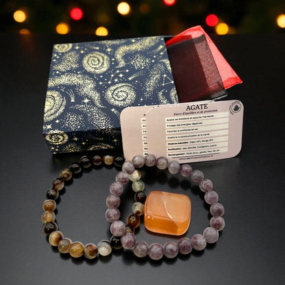 Coffret Cadeau – Équilibre, Sérénité, Énergie - Pierre porte - bonheur