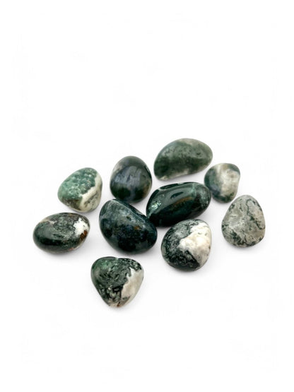Pierre roulée Agate Mousse - Pierre porte - bonheur