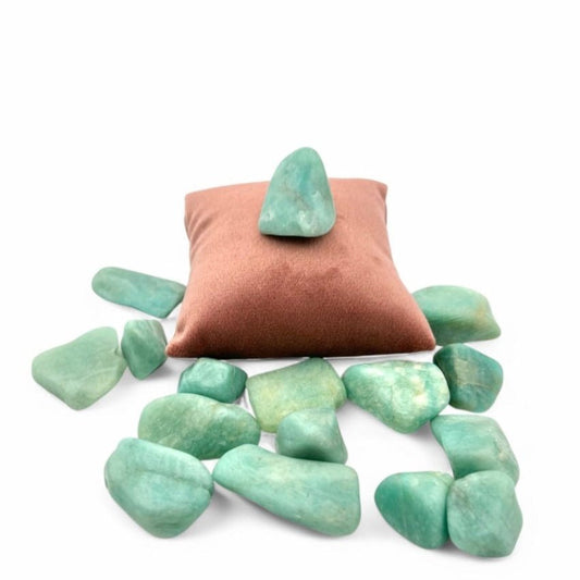 Pierre roulée Amazonite - Pierre porte - bonheur