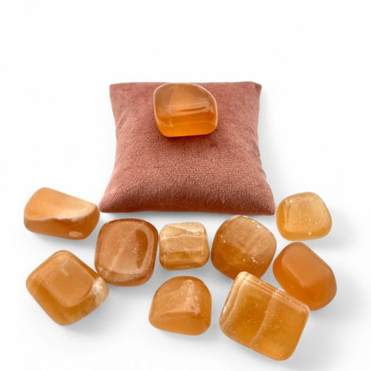 Pierre roulée Calcite - Pierre porte - bonheur