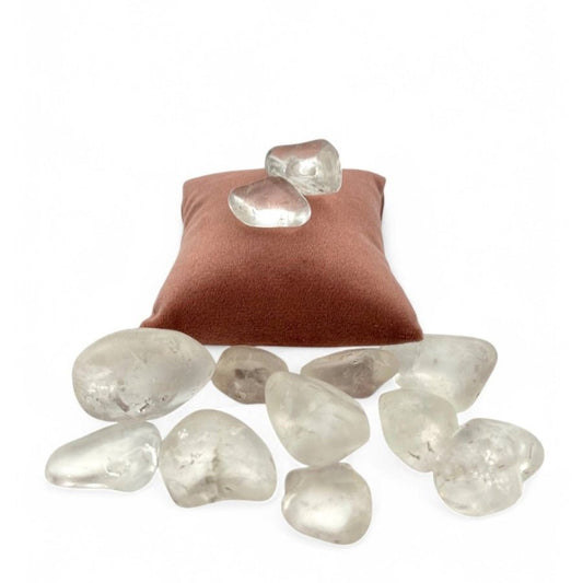 Pierre roulée Cristal de Quartz - Pierre porte - bonheur