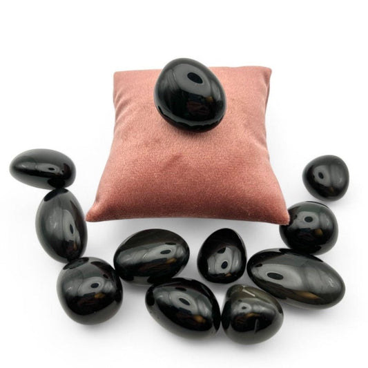 Pierre roulée Obsidienne Oeil Céleste - Pierre porte - bonheur