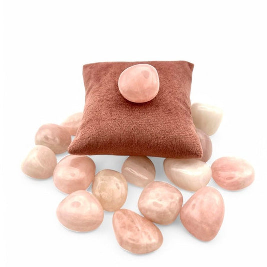 Pierre roulée Quartz Rose - Pierre porte - bonheur