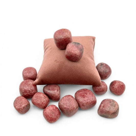 Pierre roulée Rhodonite - Pierre porte - bonheur